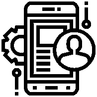 Mobile app development service icon